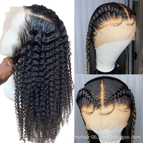 Cheap Wholesale Deep Wave Hd Full Lace Front Wig Raw Brazilian Virgin Human Hair Wigs For Black Women Lace Frontal Closure Wig